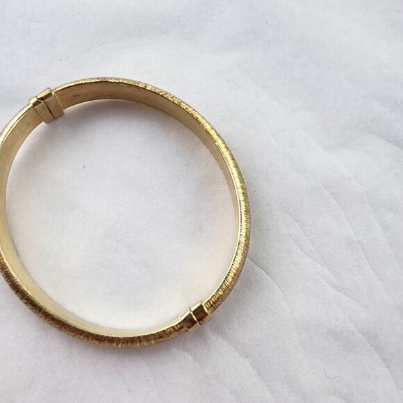 Veronese Italy Vermeil Silver 925 Brushed Hinged Scanalato Bangle Bracelet New - Picture 2 of 7